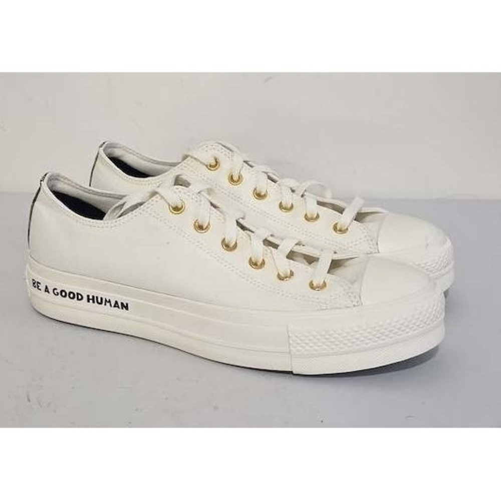 Converse Custom By You Lift Platform Be A Good Human Sneakers 171210C Womens 12
